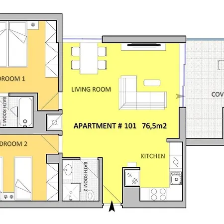 Apartment Mythical Blue